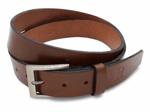 1 G�rtel HANDMADE IN GERMANY -Lukas- mbraun Leder vegetabil gegerbt von RIEMENMEISTER - Gr��e 75 (Breite ca. 3,5 cm) - Bild vergr��ern 