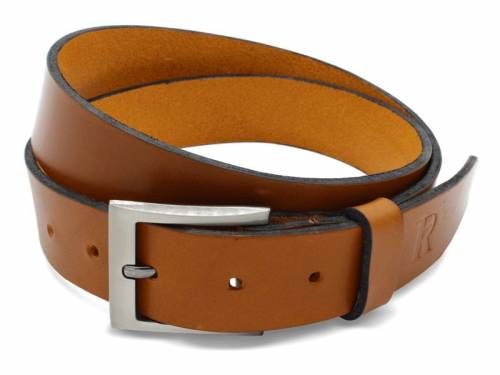 1 G�rtel HANDMADE IN GERMANY -Lukas- hellbraun Leder vegetabil gegerbt von RIEMENMEISTER - Gr��e 85 (Breite ca. 3,5 cm) - Bild vergr��ern 