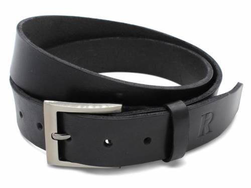 1 G�rtel HANDMADE IN GERMANY -Lukas- schwarz Leder vegetabil gegerbt von RIEMENMEISTER - Gr��e 75 (Breite ca. 3,5 cm) - Bild vergr��ern 