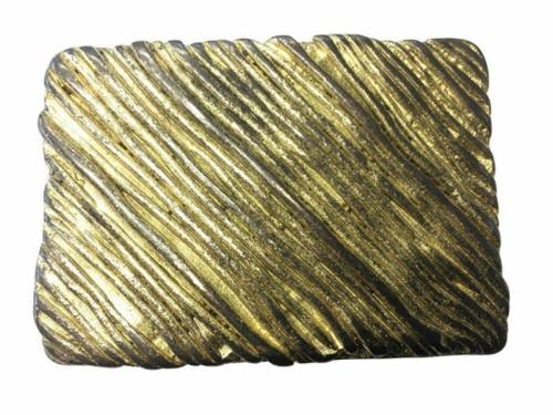 G�rtelschlie�e Metall altgoldfarben Stripes-Motiv passend f�r G�rtelbreite 40 mm - Bild vergr��ern 