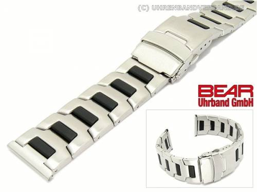 ROUREOX Edelstahl Uhrband - Bürstiertes Armband Für Breitling Blackbird/Avenger