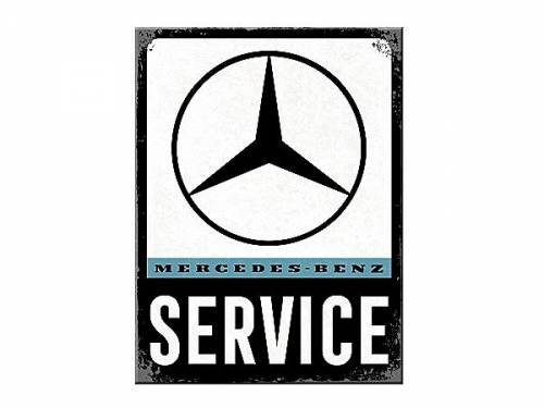Deko-Magnet -Mercedes-Benz - Service- Retro-Style von Nostalgic-Art - Bild vergr��ern 