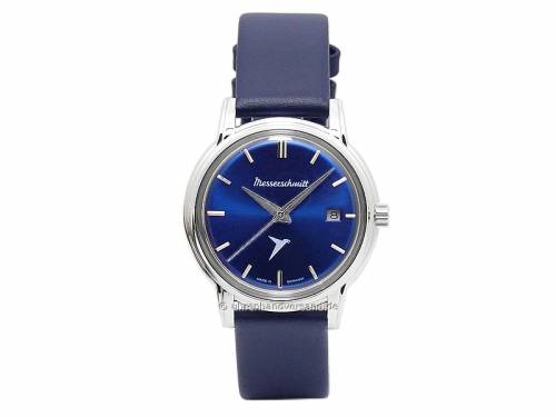 Herrenuhr (Quarz) Messerschmitt -KR200-BDB- Kabinenroller Edelstahl Ziffernblatt blau Made in Germany (*AV*HU*) - Bild vergr��ern 