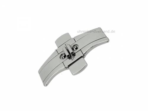 Butterfly-Faltschlie�e (CsMFS1000) 22/06mm Edelstahl mit Dr�ckern poliert f�r Metallb�nder - Bild vergr��ern 