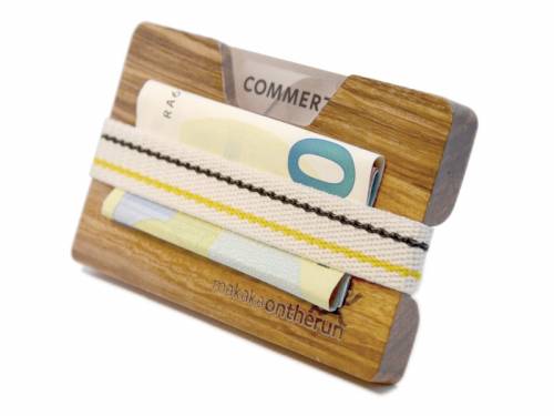 Elegantes Kartenetui / Slim Wallet / Mini-Geldb�rse aus Holz -ZEBRA- von MakakaOnTheRun - Bild vergr��ern 