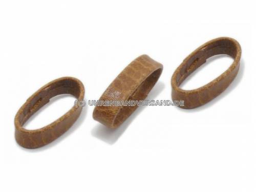 Ersatzschlaufen-Set 3tlg. 18mm hellbraun echt B�ffel matt f�r Lederb�nder - Bild vergr��ern 