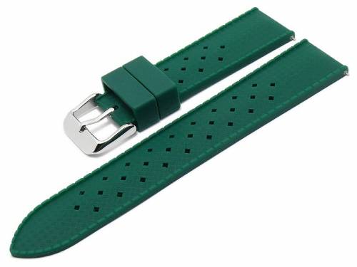 Meyhofer EASY-CLICK Uhrenarmband -Minatare- 18mm gr�n Silikon Karbon-Look Racing-Style (Schlie�enansto� 16 mm) - Bild vergr��ern 