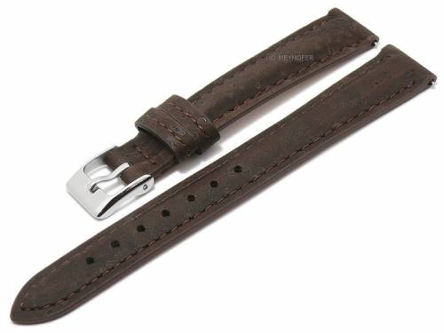 Meyhofer EASY-CLICK Uhrenarmband -Elmhurst- 14mm dunkelbraun echt Kork VEGAN abgen�ht (Schlie�enansto� 12 mm) - Bild vergr��ern 