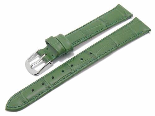 Meyhofer EASY-CLICK Uhrenarmband -Sacaton- 12mm grn Leder Alligator-Prgung abgenht (Schlieenansto 12 mm) - Bild vergrern 