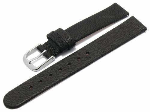 Meyhofer EASY-CLICK Uhrenarmband -Zermatt- 14mm schwarz Ziegen-Leder genarbt (Schlieenansto 14 mm) - Bild vergrern 