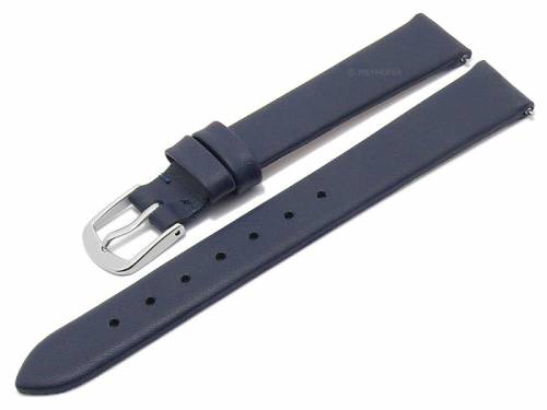 Meyhofer EASY-CLICK Uhrenarmband -Natal- 12mm dunkelblau Leder glatt ohne Naht (Schlieenansto 10 mm) - Bild vergrern 