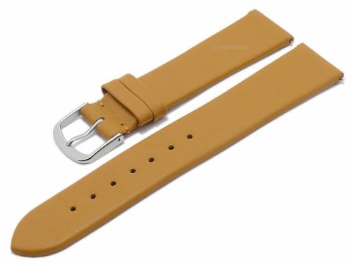 Meyhofer EASY-CLICK Uhrenarmband -Natal- 22mm hellbraun Leder glatt ohne Naht (Schlieenansto 20 mm) - Bild vergrern 