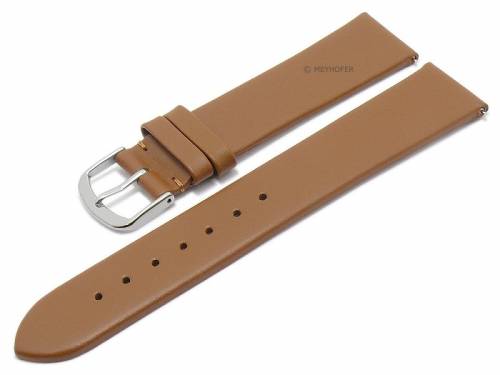 Meyhofer EASY-CLICK Uhrenarmband -Natal- 21mm braun Leder glatt ohne Naht (Schlie�enansto� 20 mm) - Bild vergr��ern 
