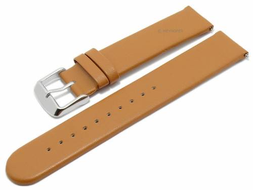 Meyhofer EASY-CLICK Uhrenarmband -Grayton- 16mm hellbraun aus Apfel-Fasern VEGAN seidenmatt (Schlieenansto 16 mm) - Bild vergrern 