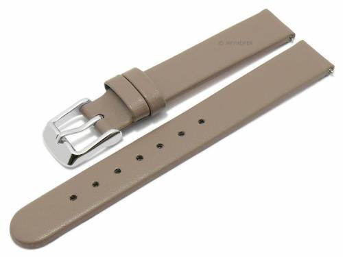 Meyhofer EASY-CLICK Uhrenarmband -Grayton- 14mm taupe aus Apfel-Fasern VEGAN seidenmatt (Schlie�enansto� 14 mm) - Bild vergr��ern 