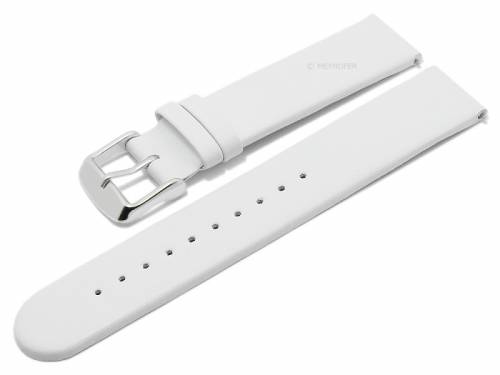 Meyhofer EASY-CLICK Uhrenarmband -Grayton- 20mm wei� aus Apfel-Fasern VEGAN seidenmatt (Schlie�enansto� 20 mm) - Bild vergr��ern 