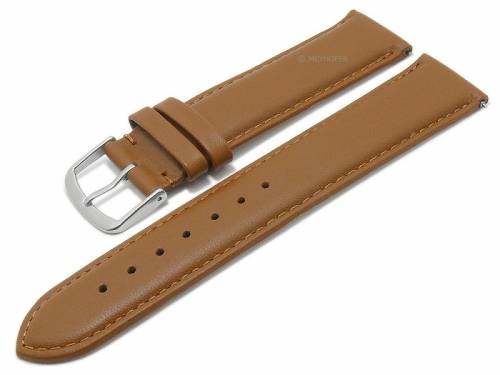 Meyhofer EASY-CLICK Uhrenarmband -Naperville- 19mm hellbraun Leder glatt abgen�ht (Schlie�enansto� 18 mm) - Bild vergr��ern 