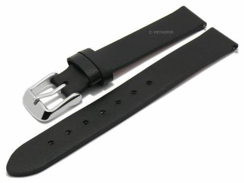 Meyhofer EASY-CLICK Uhrenarmband -Wilburton- 14mm schwarz aus Kaktus-Fasern VEGAN seidenmatt (Schlie�enansto� 14 mm) - Bild vergr��ern 