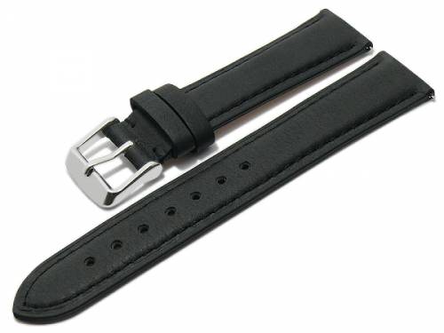 Meyhofer EASY-CLICK Uhrenarmband -Altenburg- 19mm anthrazit Leder abgenht Unterseite vegetabil (Schliee 18 mm) - Bild vergrern 