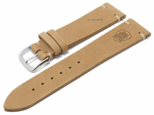 GERMAN MADE: Meyhofer EASY-CLICK Uhrband GREDING - Motiv Truck 20mm hellbraun Leder Antik-Look (Schlie�enansto� 16 mm) - Bild vergr��ern 