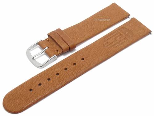 Meyhofer EASY-CLICK Uhrenarmband -Zermatt - Motiv USA- 20mm hellbraun Ziegen-Leder genarbt (Schlie�enansto� 20 mm) - Bild vergr��ern 