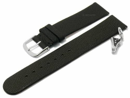 Meyhofer EASY-CLICK Uhrenarmband -Zermatt - Charm Shoe- 22mm schwarz Ziegen-Leder genarbt (Schlie�enansto� 22 mm) - Bild vergr��ern 