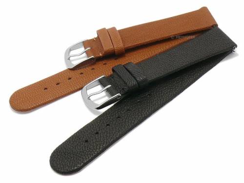 Schnellwechsel-Uhrenarmb�nder 2er-Set ZERMATT DUO MIX1 18mm hellbraun/schwarz Leder von Meyhofer EASY-CLICK - Bild vergr��ern 