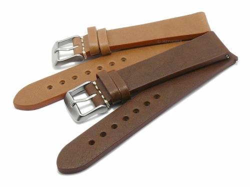Schnellwechsel-Uhrenarmb�nder 2er-Set WORLAND DUO MIX2 24mm hellbraun/dunkelbraun Leder robust Meyhofer EASY-CLICK - Bild vergr��ern 