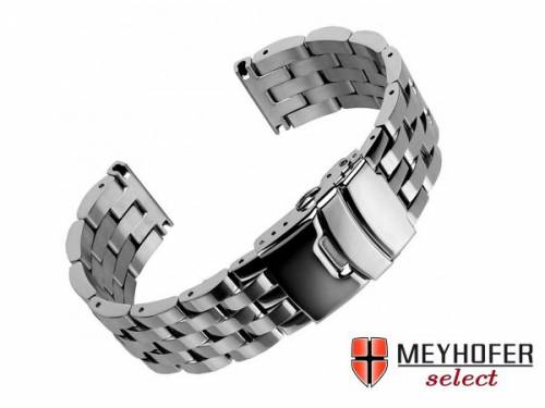 Uhrenarmband -Pisino- 22mm Edelstahl massiv poliert von MEYHOFER - Bild vergr��ern 