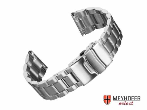 Uhrenarmband -Agram- 18mm Edelstahl massiv teilweise poliert von MEYHOFER - Bild vergr��ern 