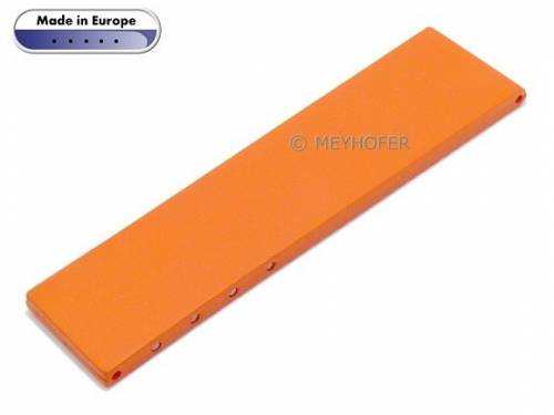 Uhrenarmband-H�lfte 18mm orange Kautschuk glatt matt von MEYHOFER (Schlie�enansto� 18 mm) - Bild vergr��ern 