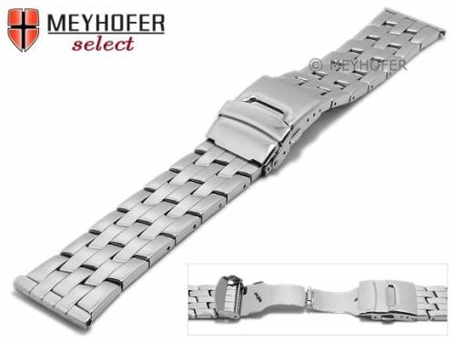 Uhrenarmband -Mildura- 24mm Edelstahl Massiv-Optik poliert von MEYHOFER - Bild vergr��ern 