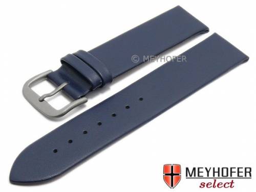 Uhrenarmband -Nantes- 20mm dunkelblau Kalb-Nappaleder Titanschlie�e glatt von MEYHOFER (Schlie�enansto� 20 mm) - Bild vergr��ern 