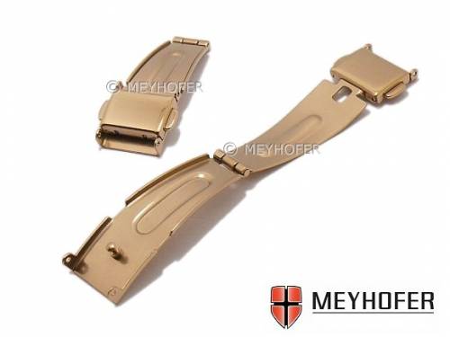 Faltschlie�e -Fechenheim- 10mm ros�goldfarben Edelstahl mit 2 Dr�ckern - Bild vergr��ern 