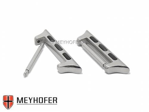 1 Paar Uhrenarmband-Adapter -Cupertino- 42/44mm f�r APPLE-Watches stahlfarben f�r Band-Stegbreite 24 mm von MEYHOFER - Bild vergr��ern 