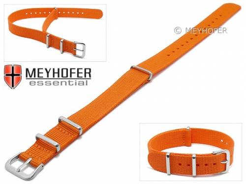 Uhrenarmband -Kearney- 16mm orange Textil/Synthetik Durchzugsband im NATO-Style von MEYHOFER - Bild vergrern 