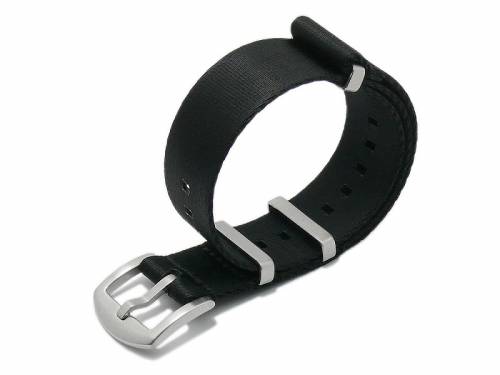 Uhrenarmband XL -Guarda- 22mm schwarz Textil/Synthetik Durchzugsband im NATO-Style von MEYHOFER - Bild vergr��ern 
