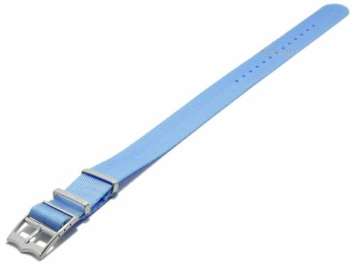 Uhrenarmband -Huntsville- 22mm hellblau Nylon Durchzugsband im NATO-Style von MEYHOFER - Bild vergr��ern 