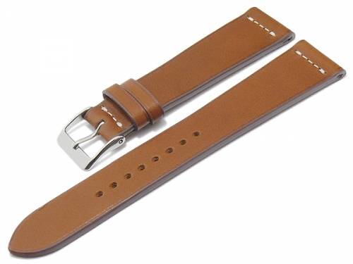 Uhrenband -Falkenstein- 19mm hellbraun Leder MADE in GERMANY von Meyhofer optional mit Easy-Click (Schlie�e 16 mm) - Bild vergr��ern 