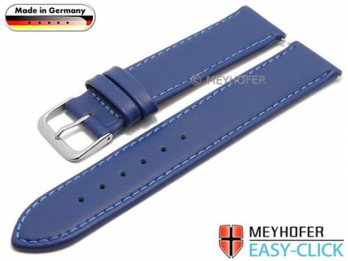 Uhrenarmband Meyhofer EASY-CLICK -Bonn- 16mm royalblau Leder  abgen�ht (Schlie�enansto� 16 mm) - Bild vergr��ern 