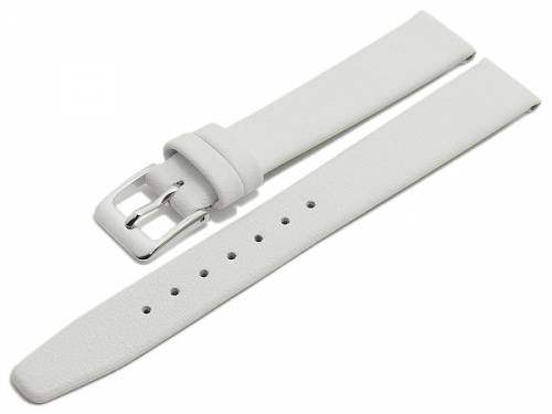 Uhrenarmband -Steinfurt- 10mm wei� Leder fein genarbt HANDMADE IN GERMANY von MEYHOFER (Schlie�enansto� 10 mm) - Bild vergr��ern 