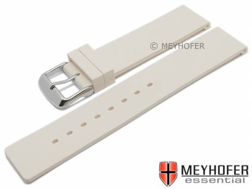 Uhrenarmband -Coburg- 20mm beige Silikon glatt matt von MEYHOFER (Schlie�enansto� 20 mm) - Bild vergr��ern 