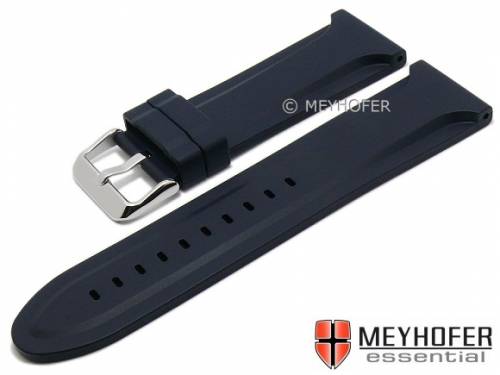 Uhrenarmband -Jakarta- 26mm nachtblau Silikon mit Struktur matt von MEYHOFER (Schlie�enansto� 24 mm) - Bild vergr��ern 