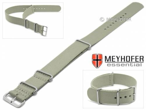 Uhrenarmband -Garland- 24mm feldgrau Textil Durchzugsband im NATO-Style von MEYHOFER - Bild vergr��ern 