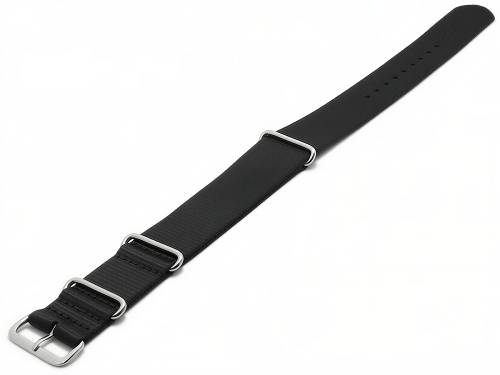 Uhrenarmband -Garland- 22mm schwarz Textil Durchzugsband im NATO-Style von MEYHOFER - Bild vergr��ern 