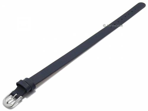 Uhrenarmband -Kufstein- 14mm dunkelblau Leder glatt Durchzugsband von Meyhofer - Bild vergr��ern 