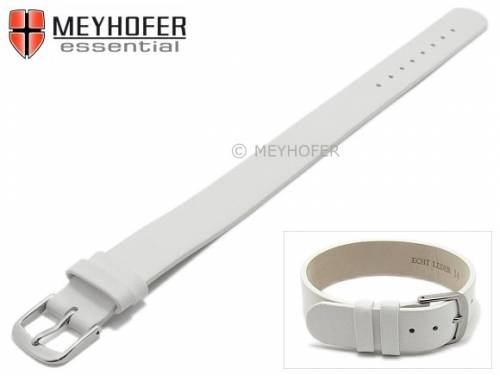 Uhrenarmband -Kufstein- 12mm wei� Leder glatt Durchzugsband von Meyhofer - Bild vergr��ern 