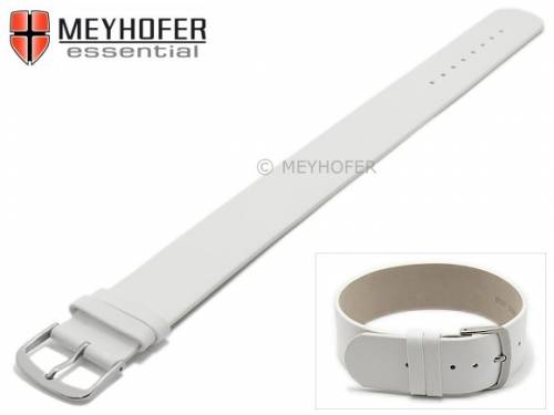 Uhrenarmband -Kufstein- 16mm wei� Leder glatt Durchzugsband von Meyhofer - Bild vergr��ern 