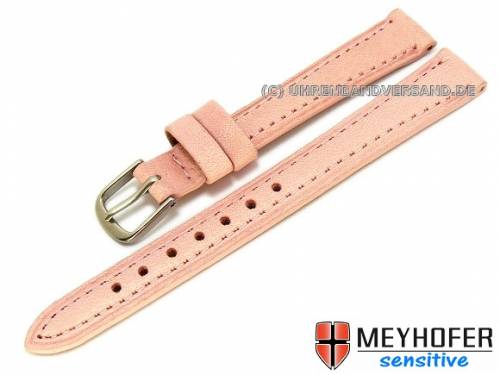 Uhrenarmband -Alvesta- 12mm rosa genarbt echt Kalb von MEYHOFER (Schlie�enansto� 10 mm) - Bild vergr��ern 