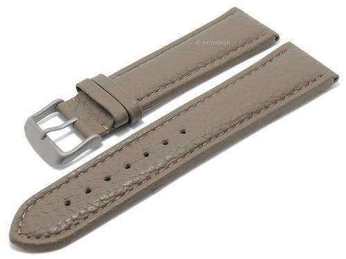 Uhrenarmband -Almeria- 26mm taupe Leder Titanschlie�e genarbt abgen�ht von MEYHOFER (Schlie�enansto� 24 mm) - Bild vergr��ern 